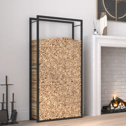 Vidaxl - Portant de bois de chauffage Noir mat 80x28x154 cm Acier