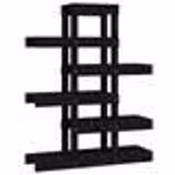 vidaXL Support à plantes Noir 85x25x109,5 cm Bois massif de pin