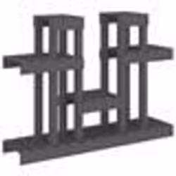 vidaXL Support à plantes Gris 104,5x25x77,5 cm Bois massif de pin