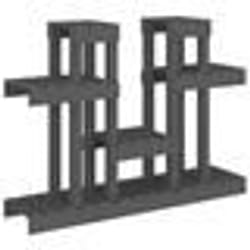 vidaXL Support à plantes Gris 104,5x25x77,5 cm Bois massif de pin
