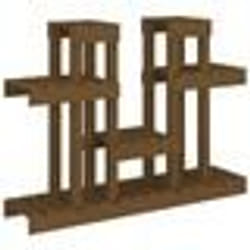 vidaXL Support à plantes Marron miel 104,5x25x77,5 cm Bois massif pin