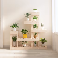Exposez vos fleurs et plantes préférées avec ce charmant support à plantes en bois et rendez votre espace actuel attrayant ! ...