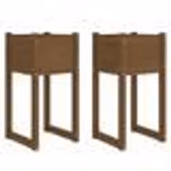 vidaXL Jardinières 2 pcs Marron miel 40x40x81 cm Bois massif de pin