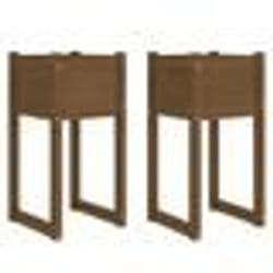 vidaXL Jardinières 2 pcs Marron miel 40x40x81 cm Bois massif de pin