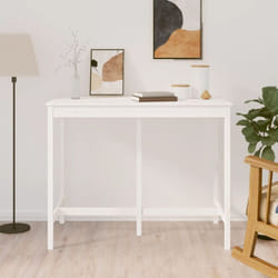 Vidaxl - Table de bar Blanc 140x80x110 cm Bois massif de pin