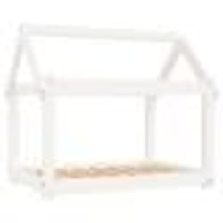vidaXL Lit pour chien Blanc 81x60x70 cm Bois de pin solide