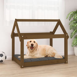 Vidaxl - Lit pour chien Marron miel 81x60x70 cm Bois de pin solide