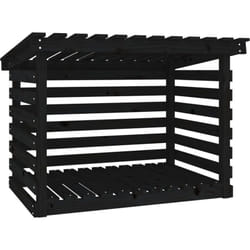 Vidaxl - Support pour bois de chauffage Noir 108x73x79 cm Bois de pin