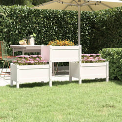 Vidaxl - Jardinière Blanc 178,5x44x75 cm Bois massif de pin