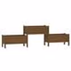 vidaXL Jardinière Marron miel 245,5x44x75 cm Bois massif de pin