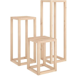Vidaxl - Ensemble de supports pour plantes 3 pcs Bois de pin massif