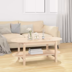 Ajoutez une touche d'élégance à votre salon avec cette table basse classique en bois. Bois de pin massif : le bois de pin mas ...