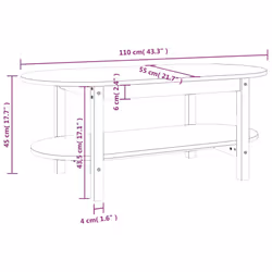VidaXL 822289 Table à café, latérale et de salon - Vue supplémentaire 8