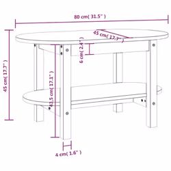 VidaXL 822294 Table à café, latérale et de salon - Vue supplémentaire 8