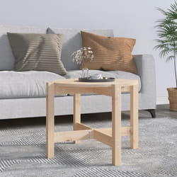 vidaXL Table basse Ø 62,5x45 cm Bois massif de pin