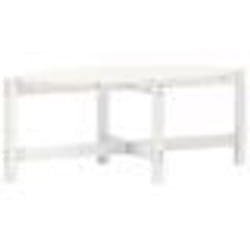 vidaXL Table basse Blanc 118x63x45 cm Bois massif de pin