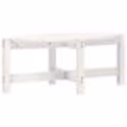 vidaXL Table basse Blanc 87x48x35 cm Bois massif de pin