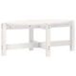 vidaXL Table basse Blanc 87x48x35 cm Bois massif de pin