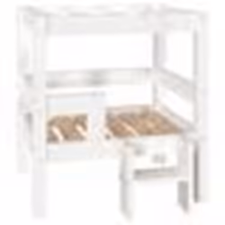 vidaXL Lit pour chien Blanc 55,5x53,5x60 cm Bois de pin solide