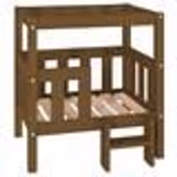 vidaXL Lit pour chien Marron miel 65,5x43x70 cm Bois de pin solide