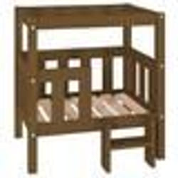 vidaXL Lit pour chien Marron miel 65,5x43x70 cm Bois de pin solide