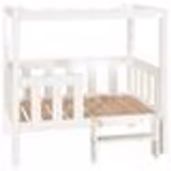 vidaXL Lit pour chien Blanc 95,5x73,5x90 cm Bois de pin solide