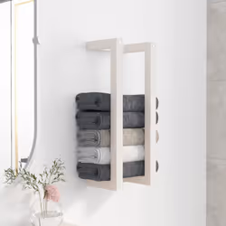 Maximisez l'espace dans votre salle de bain tout en ajoutant des looks élégants avec ce porte-serviettes en bois ! Matériau r ...