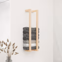 Maximisez l'espace dans votre salle de bain tout en ajoutant des looks élégants avec ce porte-serviettes en bois ! Matériau r ...
