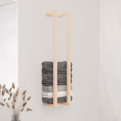 Maximisez l'espace dans votre salle de bain tout en ajoutant des looks élégants avec ce porte-serviettes en bois ! Matériau r ...