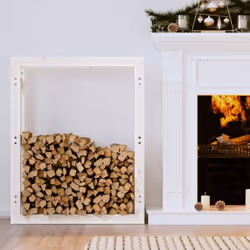 Ce support pour bois de chauffage en bois est une solution idéale pour ranger proprement votre bois de chauffage. Bois de pin ...