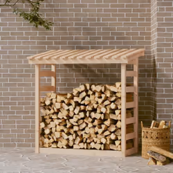 Ce support pour bois de chauffage en bois est une solution idéale pour ranger proprement votre bois de chauffage. Bois de pin ...