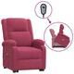vidaXL Fauteuil de massage Rouge bordeaux Velours