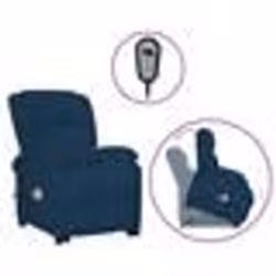 vidaXL Fauteuil de massage Bleu Velours