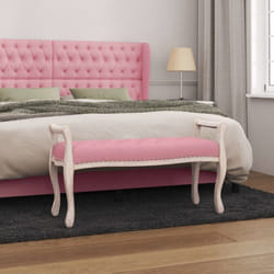 Vidaxl - Banc Rose 110x45x60 cm Velours