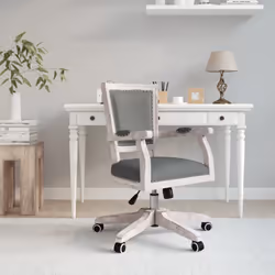 Passez toutes vos journées de travail dans le plus grand confort avec cette chaise de bureau de style baroque ! Tissu durable ...