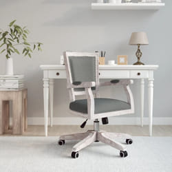 Vidaxl - Chaise pivotante de bureau Gris foncé Tissu