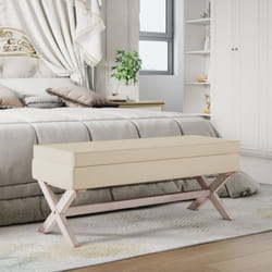 vidaXL Tabouret de rangement 110x45x49 cm lin