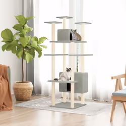 Avec cet arbre à chat, vos amis à fourrure peuvent vivre une vie de luxe ! Vos chats aimeront gratter, grimper, se percher, s ...
