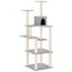 vidaXL Arbre à chat avec griffoirs en sisal Gris clair 153 cm