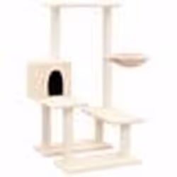 vidaXL Arbre à chat avec griffoirs en sisal Crème 94,5 cm