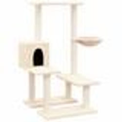 vidaXL Arbre à chat avec griffoirs en sisal Crème 94,5 cm