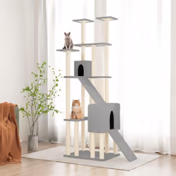 Gardez vos adorables chats amusés sans fin avec cet arbre à chat tout-en-un ! Tour à chat tout-en-un : le mobilier pour chats ...