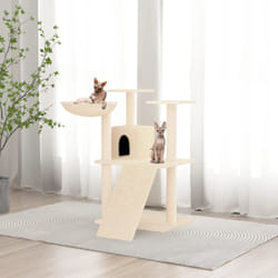 Arbre à chat avec griffoirs en sisal Crème 83 cm Vidaxl