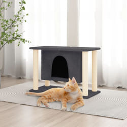 Arbre à chat avec griffoirs en sisal Gris foncé 50 cm Vidaxl