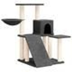 vidaXL Arbre à chat avec griffoirs en sisal Gris foncé 82 cm