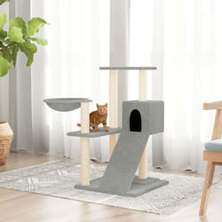 171667 vidaXL Arbre à chat avec griffoirs en sisal Gris clair 82 cm