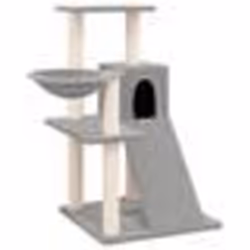 vidaXL Arbre à chat avec griffoirs en sisal Gris clair 82 cm