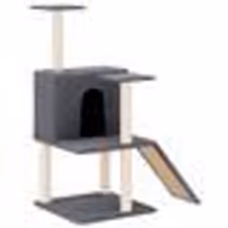 vidaXL Arbre à chat avec griffoirs en sisal Gris foncé 109 cm