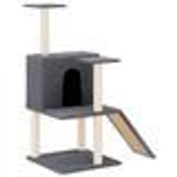 vidaXL Arbre à chat avec griffoirs en sisal Gris foncé 109 cm