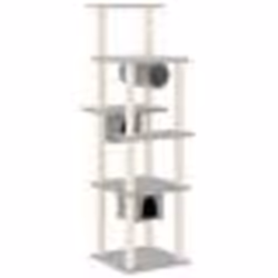 vidaXL Arbre à chat avec griffoirs en sisal Gris clair 169 cm